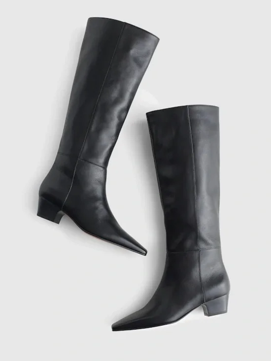 Madewell The Lexie Tall Boot in Black Leather Size 7 NWOB $298 NX079 - Picture 4 of 7